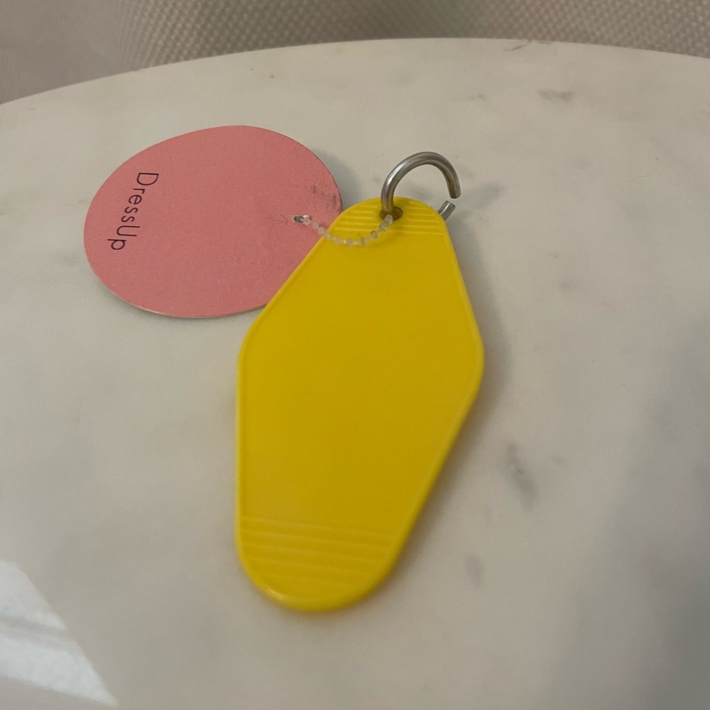 Yellow Keychain with Motivational Quote - Picture 2 of 2